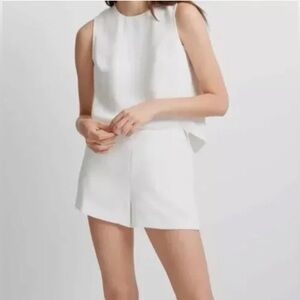Club Monaco white open back romper